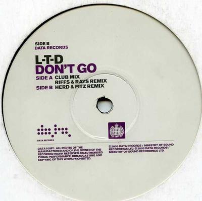 12-дюймовая пластинка LTD - Don't Go DATA105P1 Data Records, M 2005 UK Танцевальная и Электронная Б/У