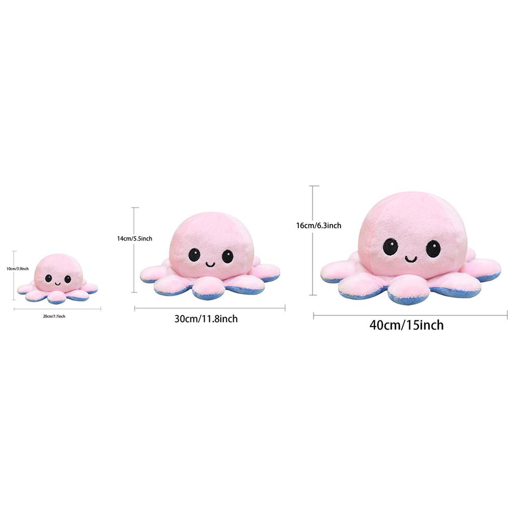 Кукла осьминога двухсторонняя флип плюшевая игрушка осьминог Chirdren детский подарок на день рождения