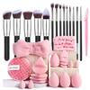 Professional 14PCS Makeup Brushes Set Soft Fluffy Foundation Eyeshadow Concealers Blending Blush Brush Kabuki Women Beauty Tools