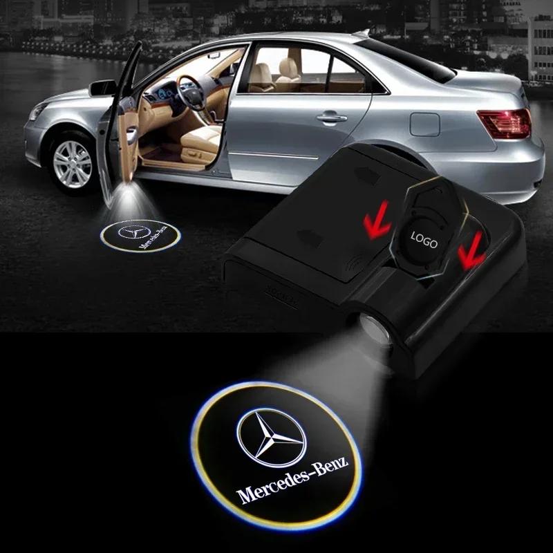 Горячее 2025 Для AMG W124 2025 Горячая Новинка 2 шт. Логотип Автомобиля Приветственный Свет Лазерный Проектор Лампа Для Mercedes benz AMG A B R G Класса GLK GLA
