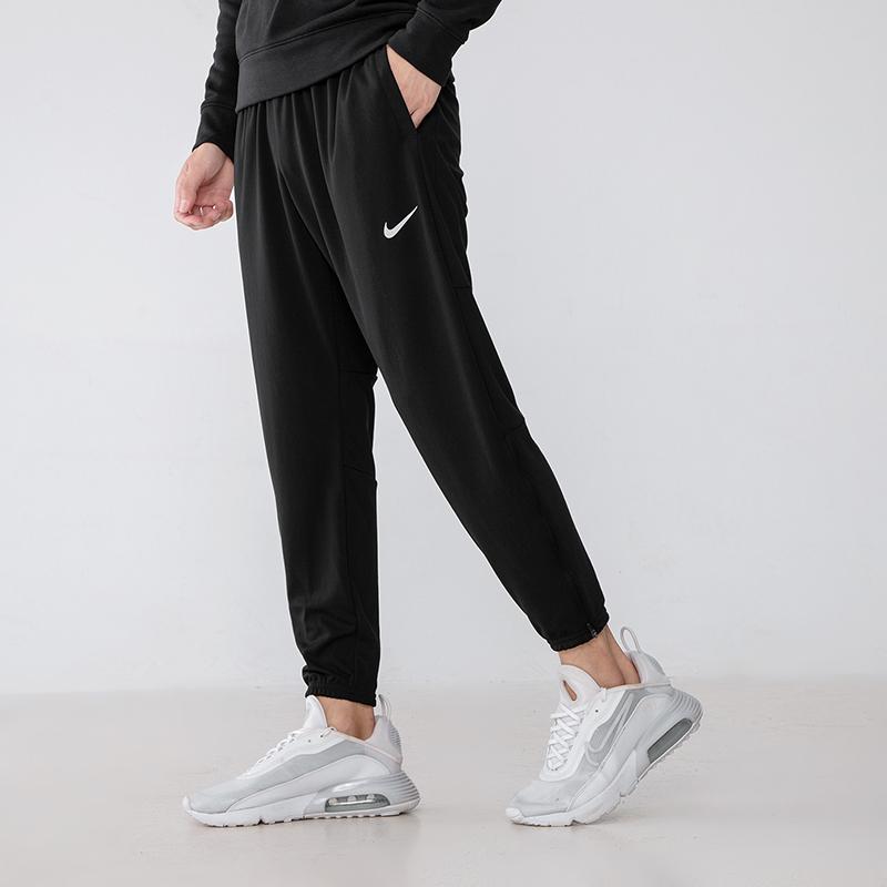 Nike Спортивные фитнес-тренировки беговые зауженные трикотажные брюки мужские низы черные DD5004-010