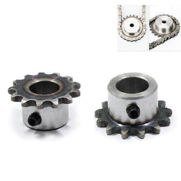 1Pcs 31-45 Tooth 25H 04C Precision 2 Points Sprocket Chain Gear 45# Steel 8mm-15mm Bore Industrial Transmission Sprocket Wheel