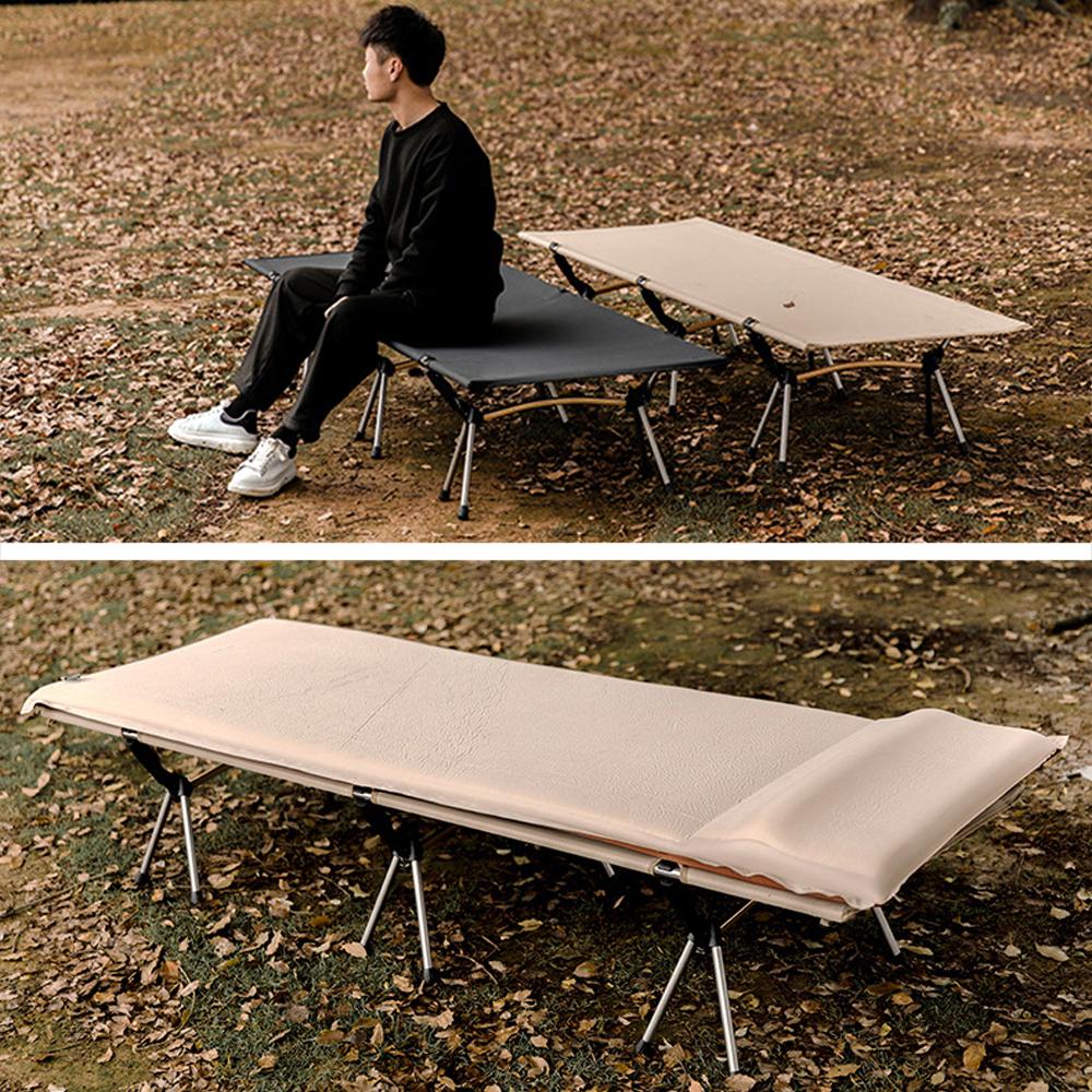 Сверхлегкая портативная складная спальная кровать для улицы, офисная кровать для сиесты в полдень, стержень из алюминиевого сплава
