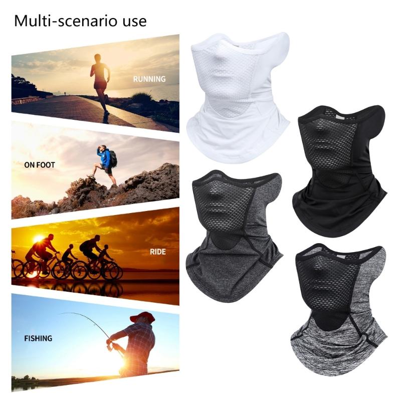 Outdoor Cycling Headwear Neck Gaiter Snood Ice Silk Tube Scarf Headbands Breathable Bandanas Face Mask