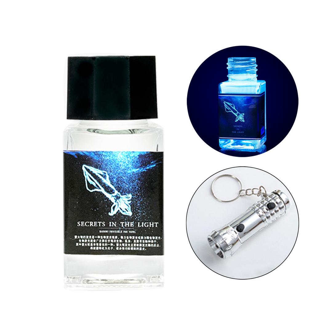 Colorful Invisible Ink for Illustration Drawing Calligraphy Writing 18ml Calligraphy Ink with UV Light for Dip Pen