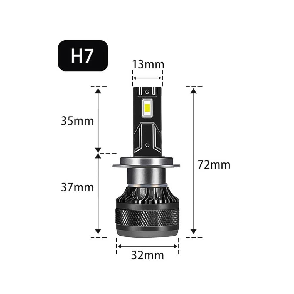 High Power H1 H8 H11 H7 H4 LED Headlight Bulb LED Lights 50000LM 200W Auto LED Lamp Turbo Car Fog Light Bulbs 12V Waterproof