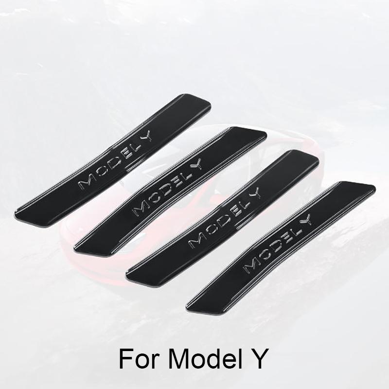 4 шт. для Tesla Model Y Model 3 двери автомобиля противоударные полосы ABS краска кузова антицарапины наклейки модификация аксессуары