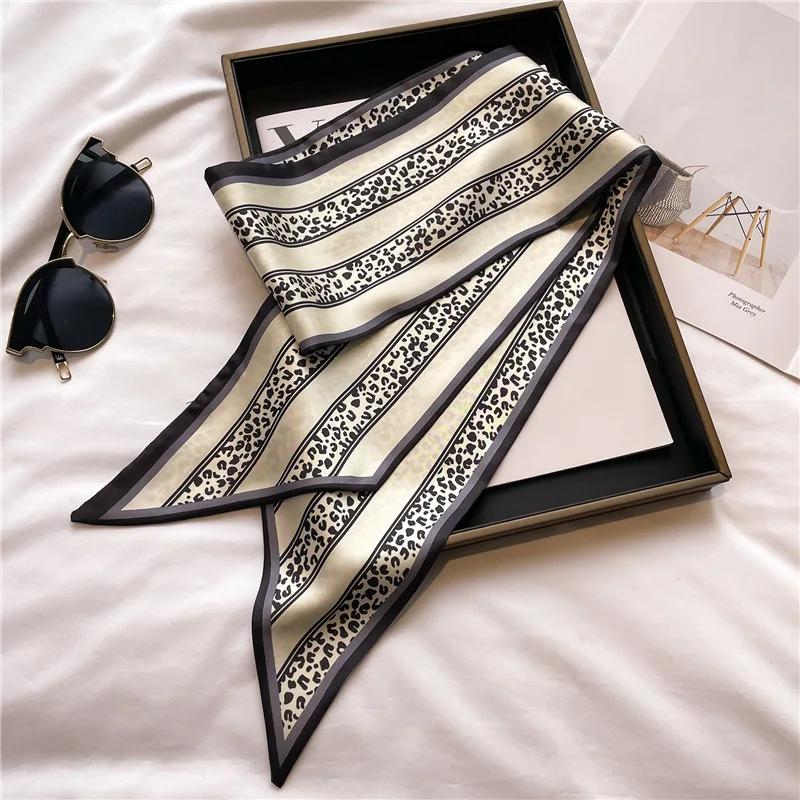Long Neckerchief Skinny Hair Bands Women Silk Scarfs Fashion Headbands Bag Scarves Print Hairband Neck Scarf For Ladies 14x147cm
