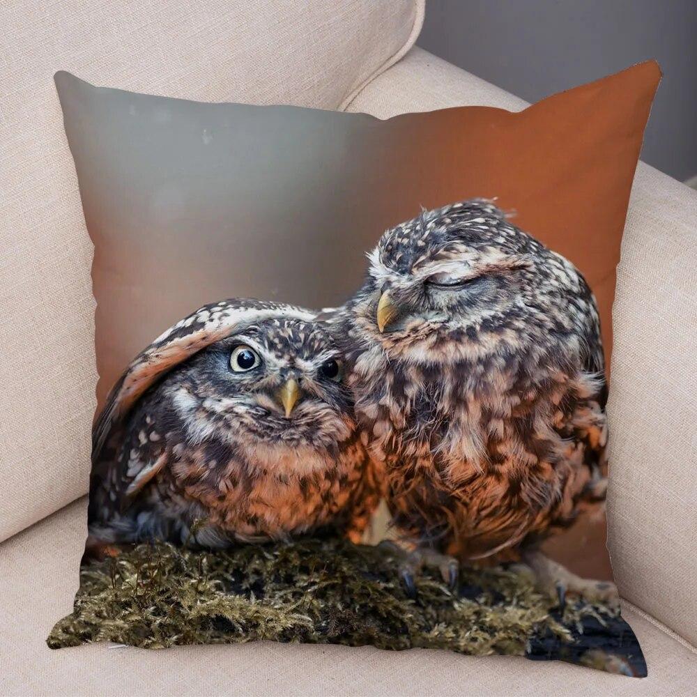 Наволочка с милыми животными, дикая сова, декоративная наволочка для дивана, домашняя детская комната