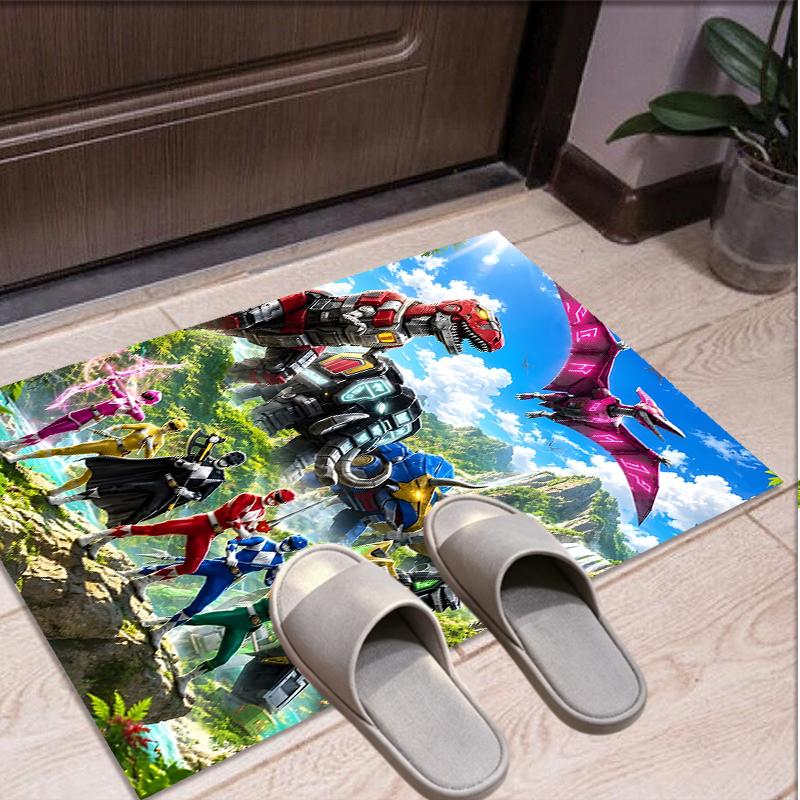 Mighty Morphin Power Rangers Pattern Rug, Indoor/Outdoor Mat, for Picnic, Gameroom, Bedroom, Office, Living Room, Home Decor Carpet, Birthday Gift