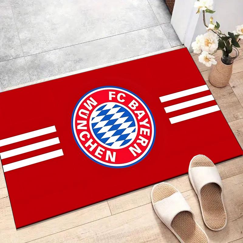 Bayern Football Polyester Carpet, Soft Indoor Mat for Office Chair, Living Room, Computer Desk - Decorative Home Office Rug Design