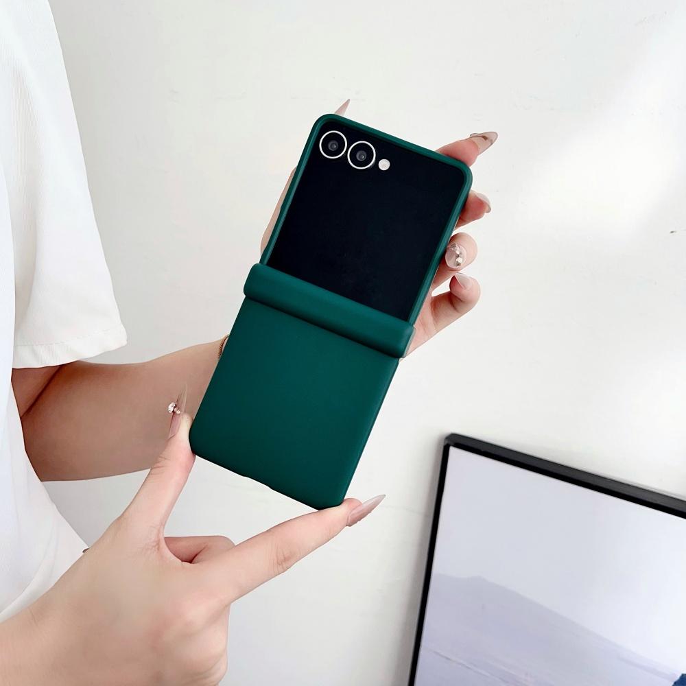 Модный Матовый Конфетный Однотонный Чехол для Samsung Galaxy Z Flip 7 6 5 4 3 zflip7 Flip6 Ультратонкий Ударопрочный Чехол из Жидкого Силикона