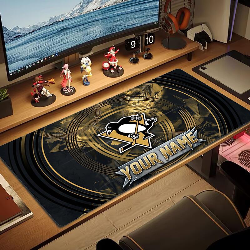 Pittsburgh Penguins Print Cushion Non-slip Laptop Tablet Big Mousepad XXL Mat Mini PC Playmat With Lock edge