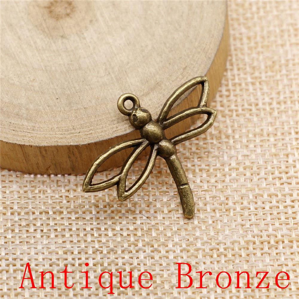 Dragonfly Shaped Charms Pendant For Bracelet Necklace Jewelry Making Craft Findings