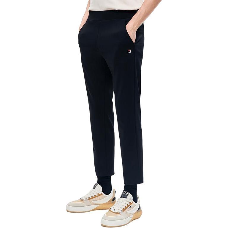 FILA Casual Pants Men's Black Moderate Straight Fit Pants F11M328602GBK