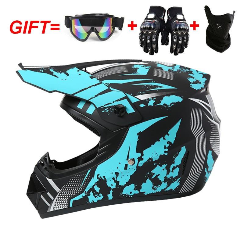 Full Face Motorcycle Helmet Adults Teens ABS Safety Electric Scooter Karting Off-Road Riding