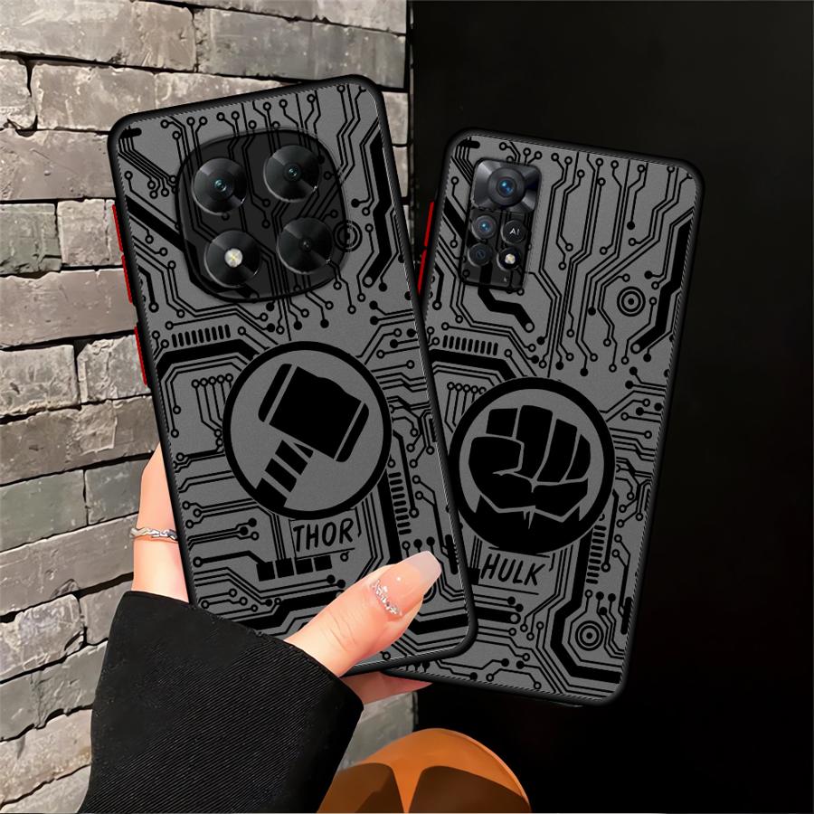 Чехол для телефона с логотипом крутого героя Marvel для Xiaomi Redmi Note 14 13 Pro Plus A4 9S 14C 12 10 11 13C