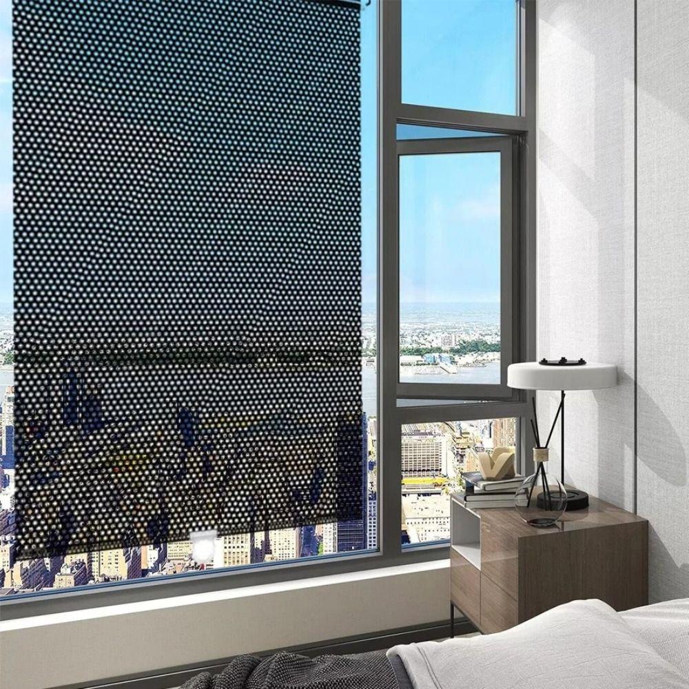 With Suction Cup Blackout Roller Blind No Drill Blackout Curtains Curtains Roller Blind  Home