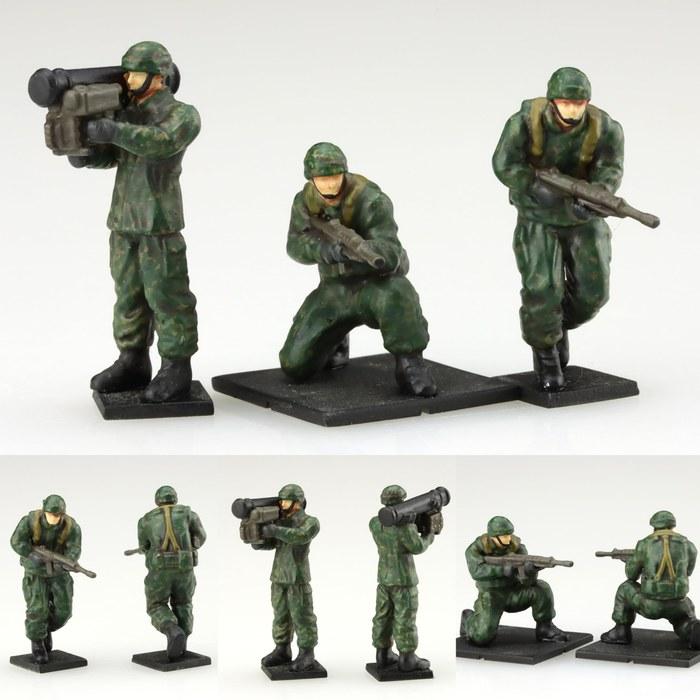 Tamiya 1/72 Военная серия №. 26 сотрудников Сил самообороны Японии (Наземное использование 1) Пластиковая модель - Серая