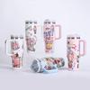 Cartoon 40oz Car Cup Creative Stainless Steel Thermos Cup Cute Large Capacity Straw Car Cup
