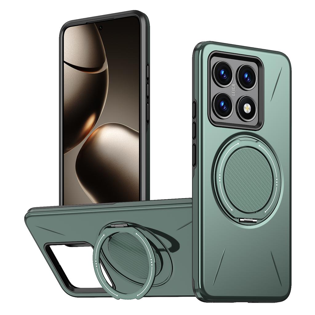 Armor Shockproof Phone Case For Xiaomi 17 Pro Max 14T Pro 360° Rotating Magnetic Metal Ring Bracket Cover For Xiaomi 15T Pro
