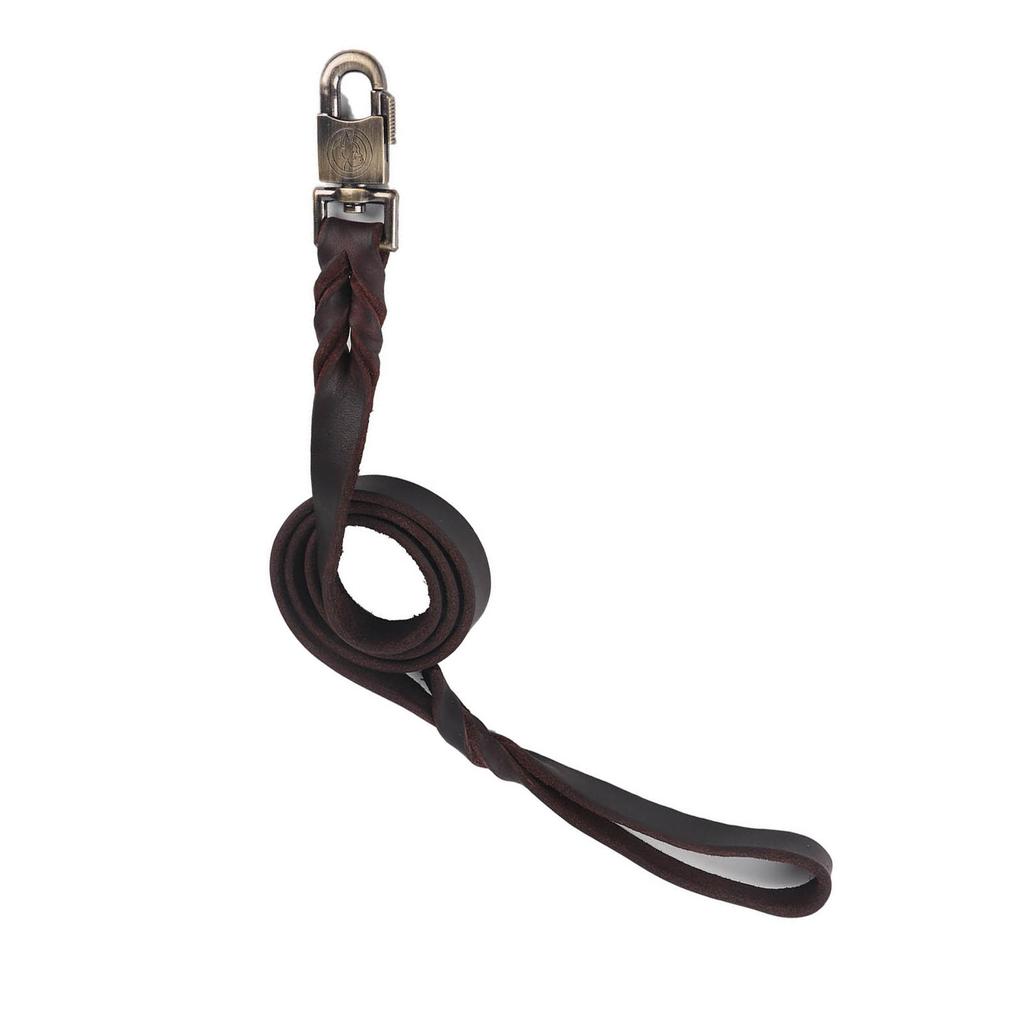 1pc Soft Leather Dog Collar & Leash In Braided 2.5cm Width Pet Chain 90cm 120cm 150cm Length