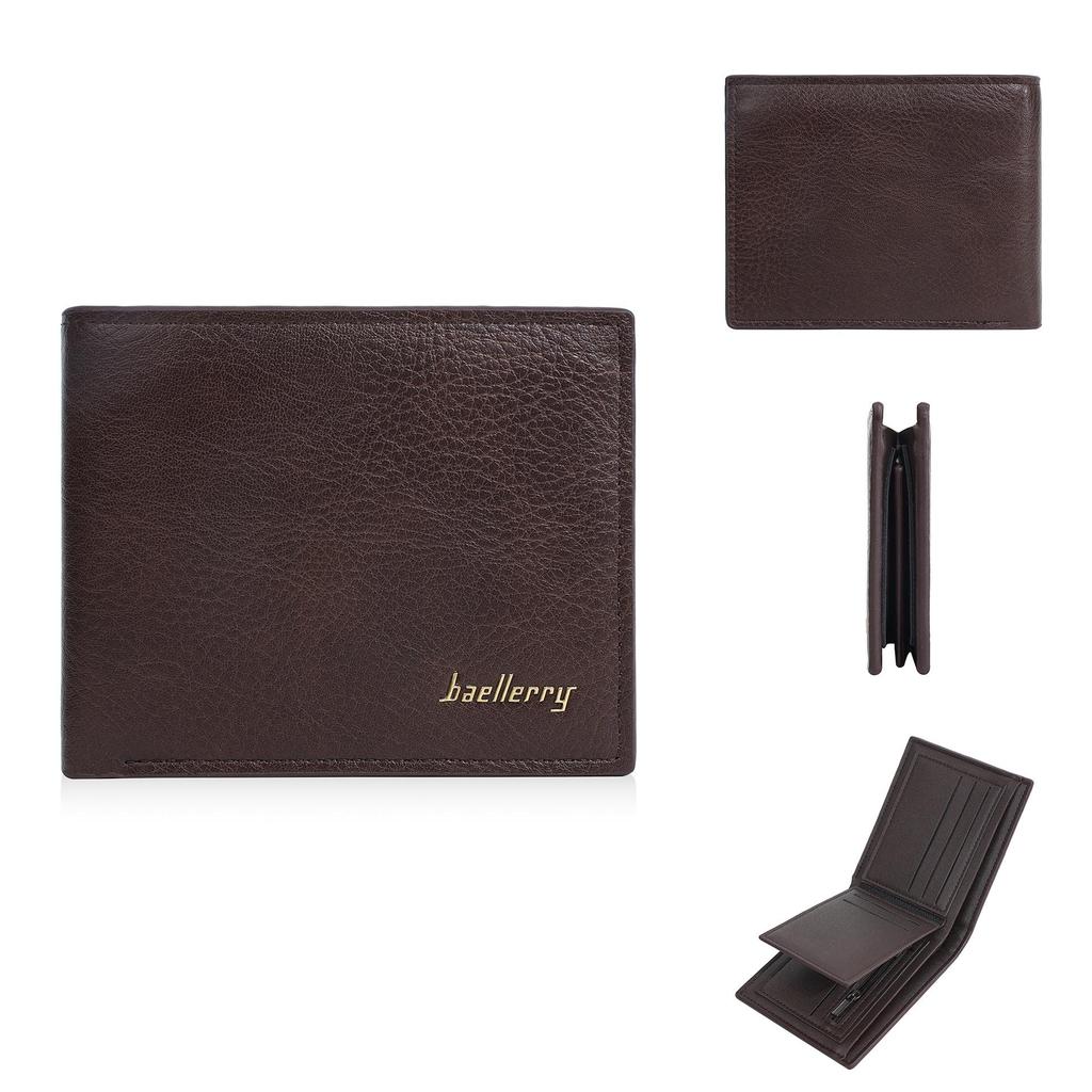 Baellerry Men's Anti-Theft RFID Short Wallet: High-End Card Holder & Coin Purse