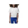 Футболка спортивная с коротким рукавом и принтом букв, детская, белая, с круглым вырезом FB0169-100