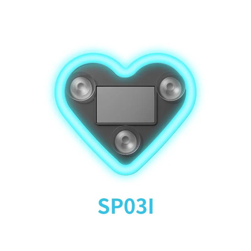 Автомобильная солнечная энергия беспроводная светодиодная треугольная подсветка окна 'любовь', беспроводная неоновая подсветка, атмосфера стойки C, декор салона автомобиля