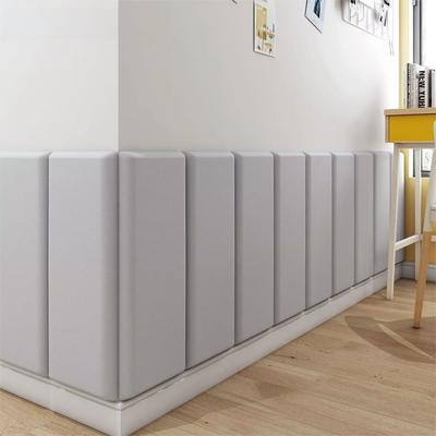 2 шт. Кожаная 3D наклейка на стену Самоклеящиеся мягкие стеновые панели Комната Изголовье