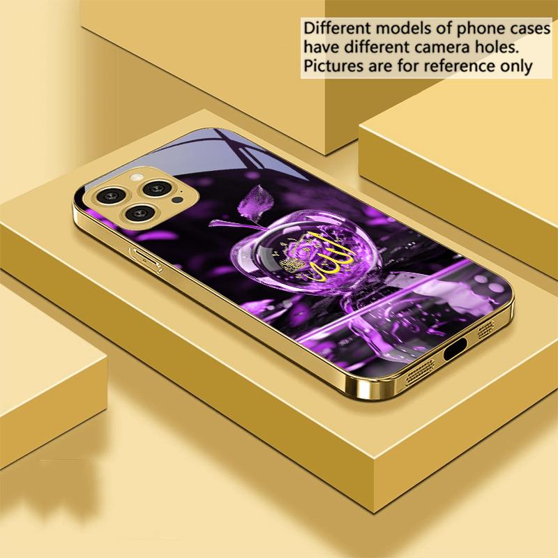 Кристалл Для Apple Зеленый Для IPhone 16 Pro Max 15 P ro 14 13 Plus 12 Mini 11Pro Max XS Max XR Золотой чехол для телефона из закаленного стекла