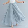 Dimanaf Plus Size 2021 Women Linen Pants Elastic Vintage Korea Basic Female Large Size Fashion Slacks Wide Leg Oversize Loose Pants