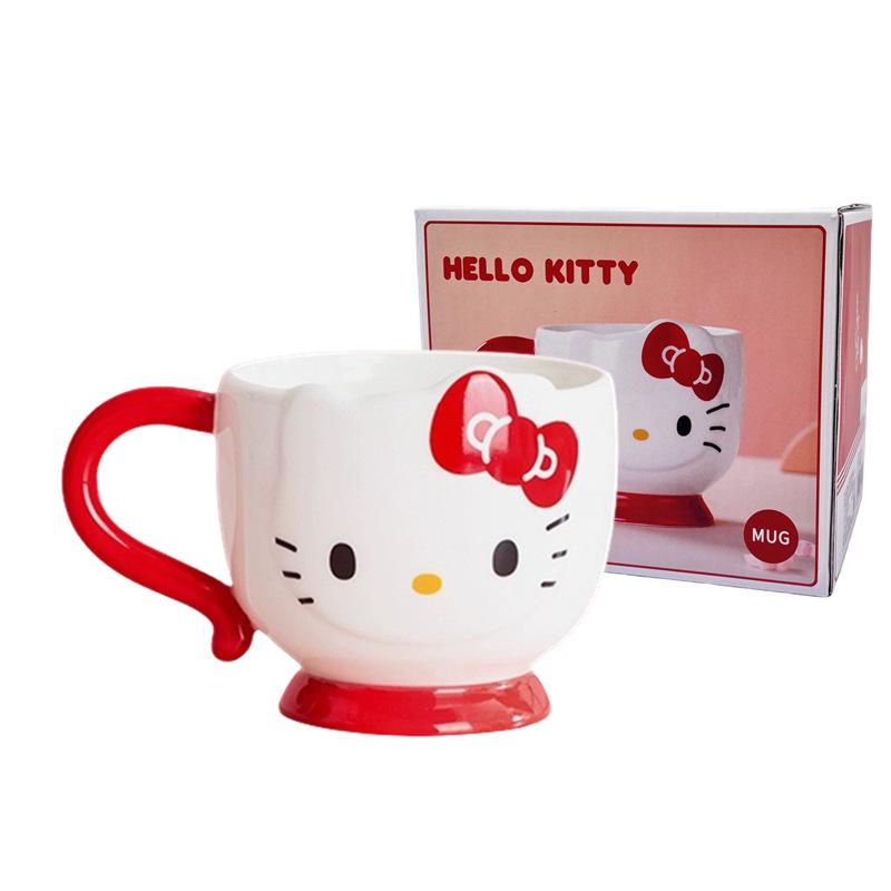 Sanrio Family Mug: Hello Kitty & My Melody 420ml, Ideal for Coffee & Milk.