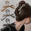New Metal Bow Hair Claws Vintage Ribbon Hair Clips Crab Headwear Hairpins Shark Ponytail For Women Hair Accessories Barrettes