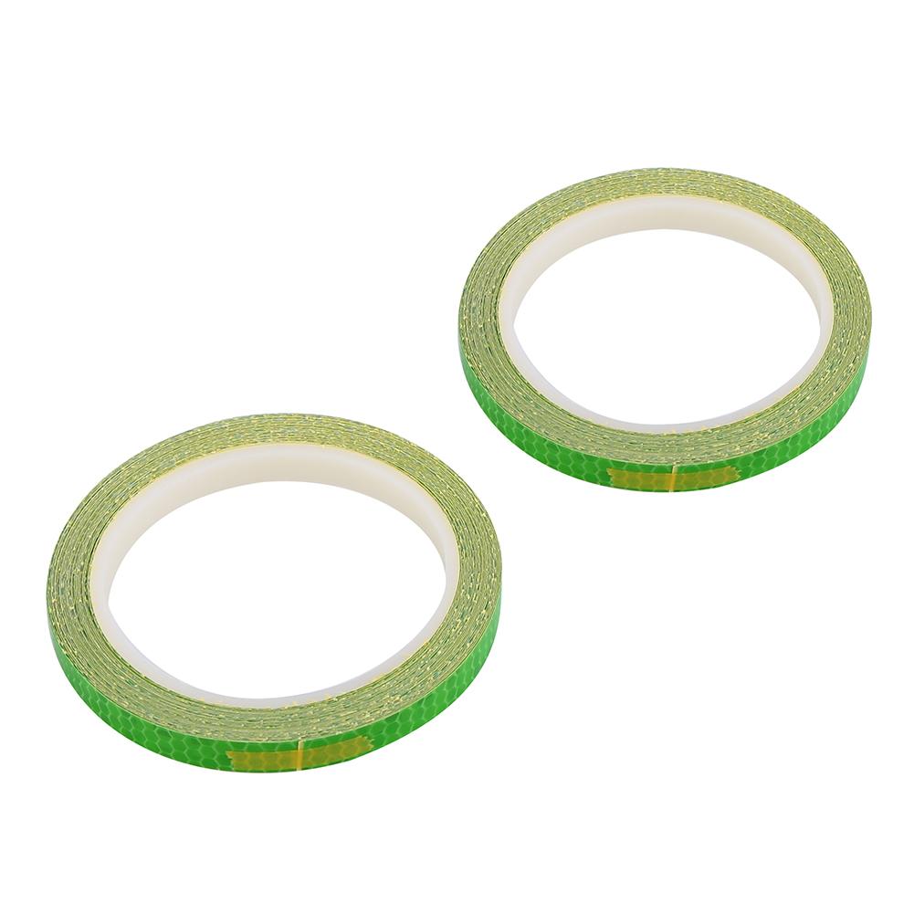 2Rolls велосипедные светоотражающие наклейки для велосипеда защитная лента для колес (зеленый)