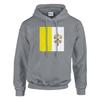 Sweat à capuche - PIXELFORMA - Drapeau du Vatican - Gris - Длинные манши - Col capuche