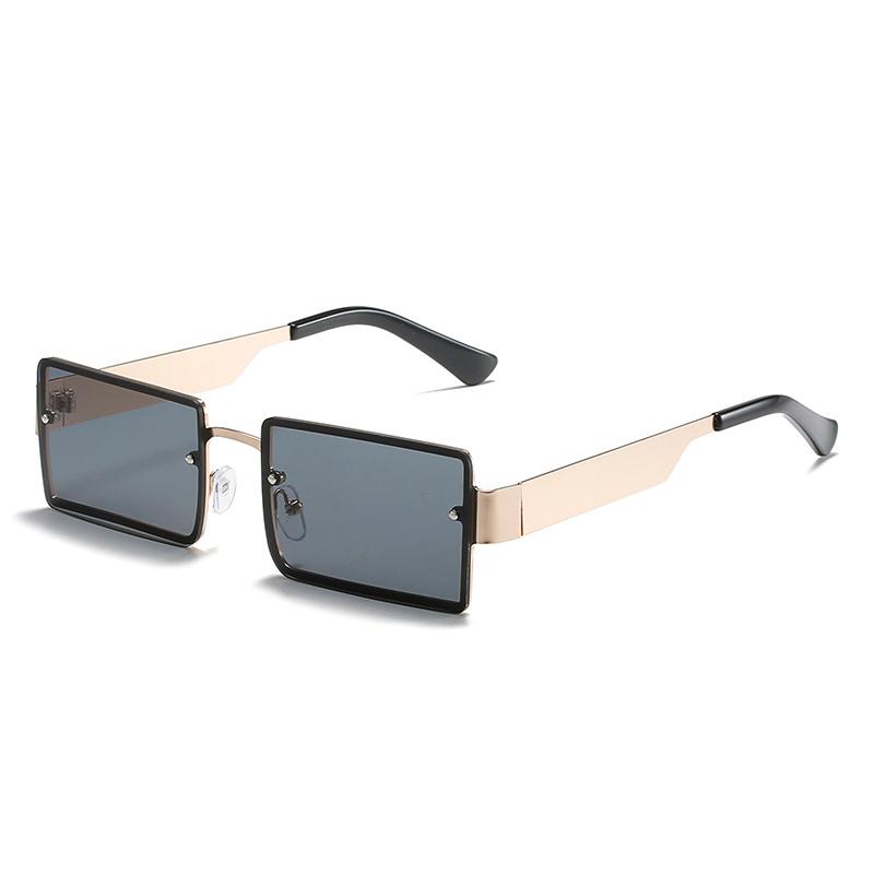 Fashion Rectangle Sunglasses Women Men Gradient Shades Sun Glasses Metal Frame Classic Brand Designer Eyeglasses Uv400