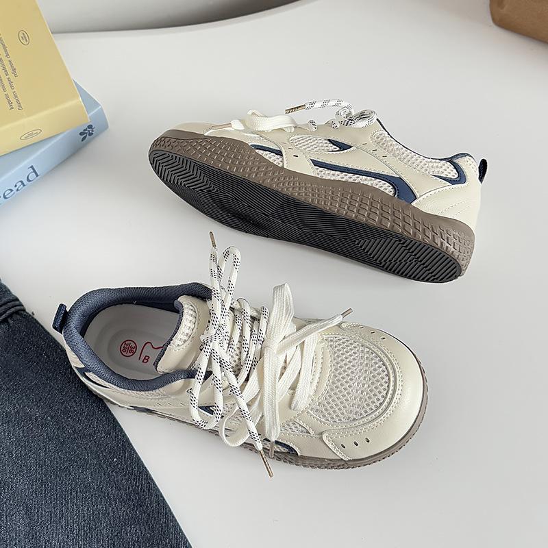 Модные женские кроссовки Летние Дышащие Сетчатые Легкие Походные Ботинки Модные Перекрестная Шнуровка Удобные Повседневные Туфли на Плоской Подошве Zapatos Mujer