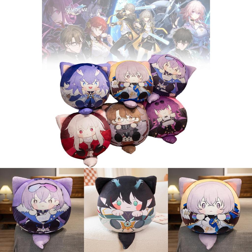 Adorable Anime Character Plush Pillow Keychain Set With Soft Pp Cotton Filling And Short Plush Material