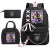 Katseye Music Pencil Case Lunch Bag Backpack Set of 3 School Supplies for Teenage Students Large Capacity Water-Resistant Portable