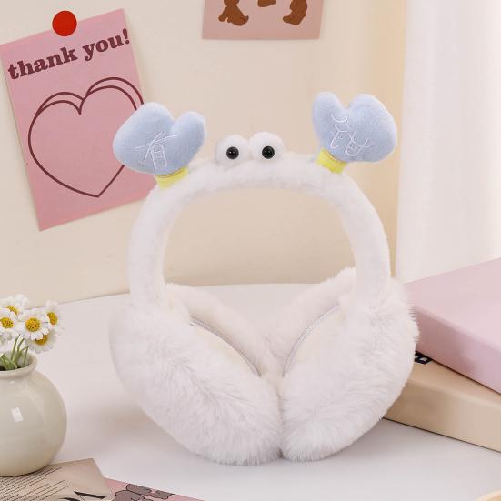 Наушники Дизайн Краба Мягкий Плюш Теплые Зимние Грелки для Ушей Складная Эластичная Повязка на Голову Зимняя Защита Ушей Наушники