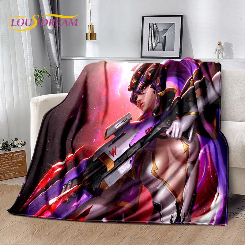 Мягкое плюшевое одеяло Overwatch Gamer DVA Reaper, фланелевое одеяло, плед для гостиной, спальни, кровати, дивана, пикника, ребенка 3D