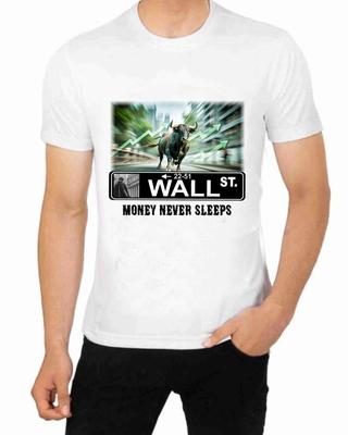 Футболка Wall Street Деньги никогда не спят Быки и медведи