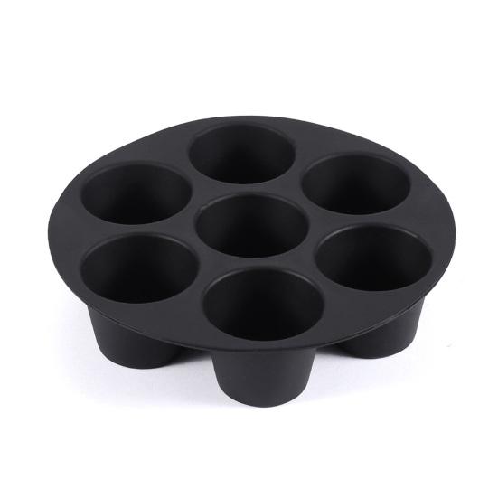 Силиконовые формочки для кексов, 7 формочек для кексов, противень с антипригарным покрытием, пищевые формочки для шоколадных тортов, аксессуары для фритюрницы