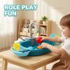 Children Play Kitchen Set with Simulated Dishwasher Sink Hand Basin Electric Circulating Water Toy for Boys Girls Kids Role Play