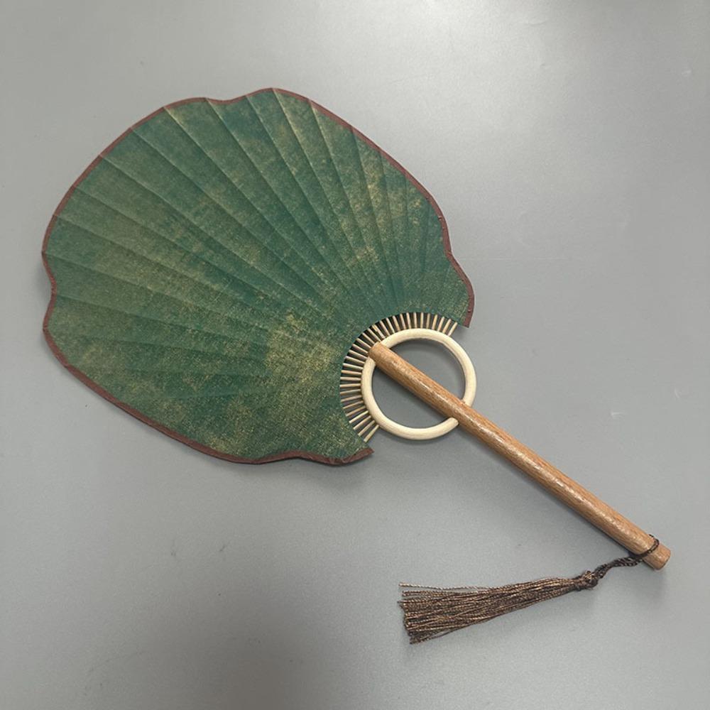 Vintage DIY Xuan Paper Fan Classical Round Fan Portable Hand Painted Fan  Painting