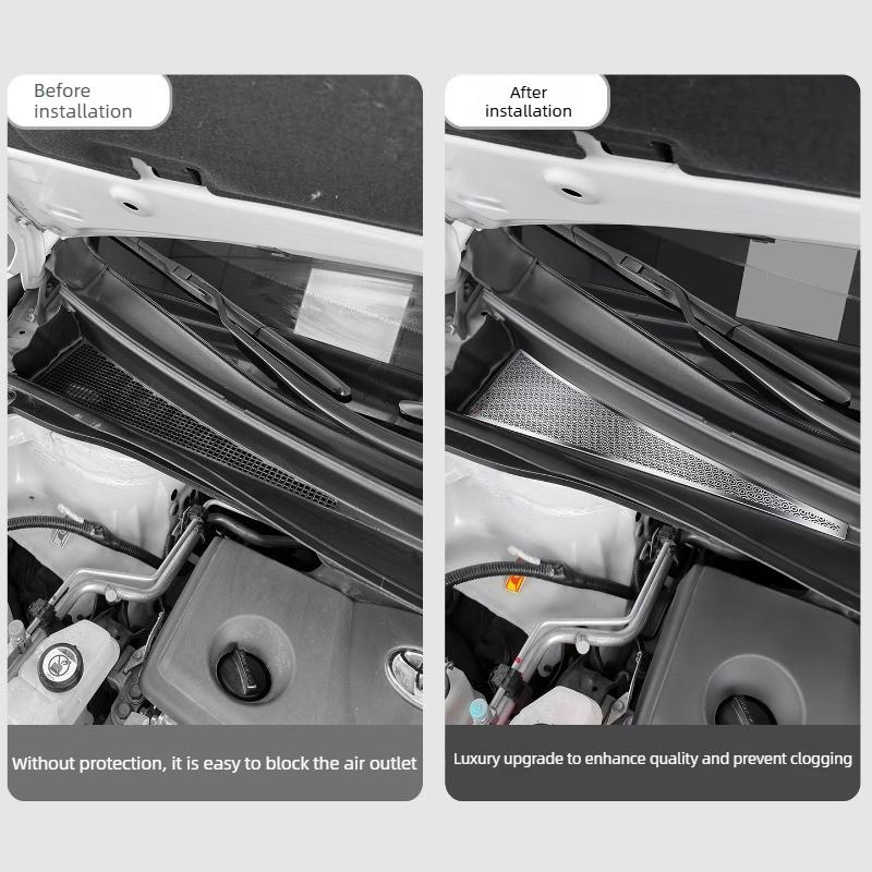 For Toyota Sienna Granvia Front Hood Vent Dust Cover Engine Bay Bug Net Door Speaker Grill Anti-leak Car Accessories Interior