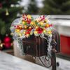 Сезонные шишки Сухая ветка Легкая установка Гирлянды для почтового ящика Венок на батарейках для двери, стены, окна