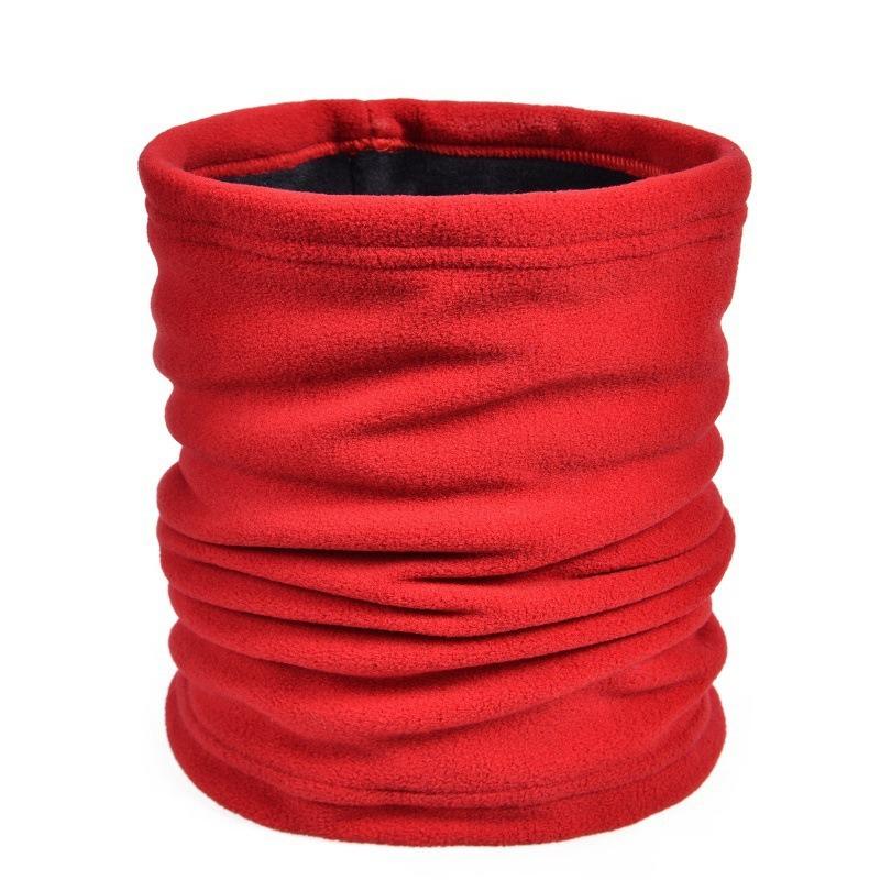 Men's and Women's Outdoor Sports Fleece Scarf Riding Mask Multi-functional Pull Rope Fleece Neck Cover