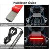 Flexible Motorcycle 48 LED Strip Rear Tail Brake Stop Turn Signal Light Lamps